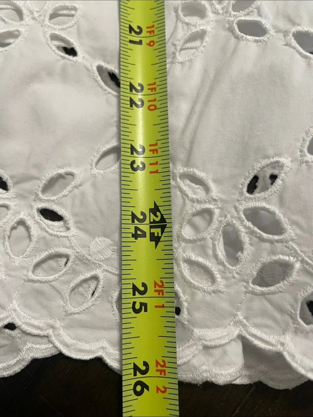 Frank & Eileen White Eyelet Midi Skirt - Picture 7 of 9